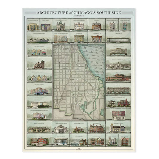 Architecture of Chicago's South Side 11" x 14" Print