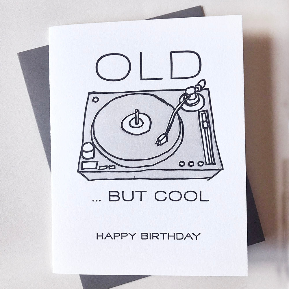 Old But Cool Vinyl Birthday Card