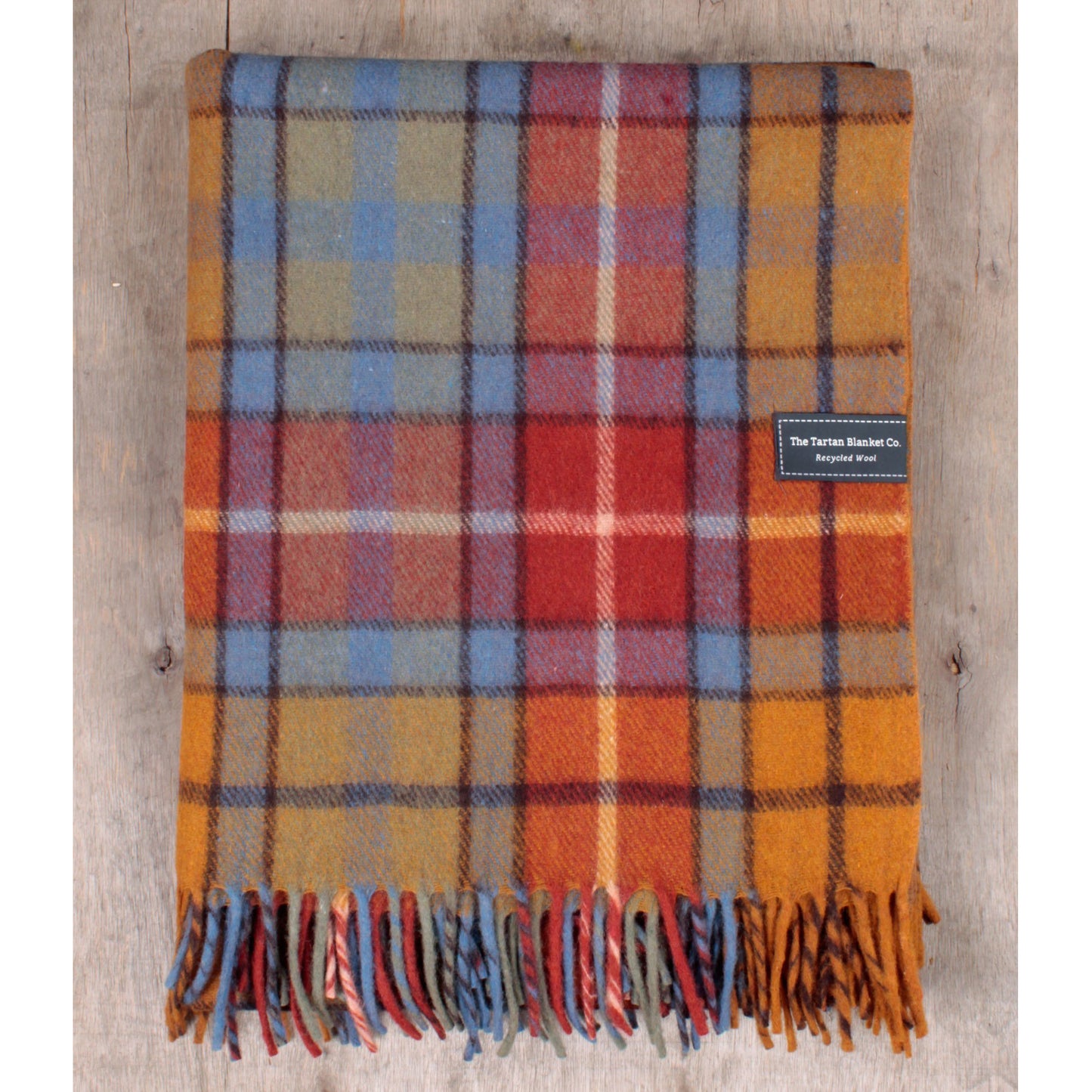 Recycled Wool Buchanan Tartan Plaid Throw Blanket