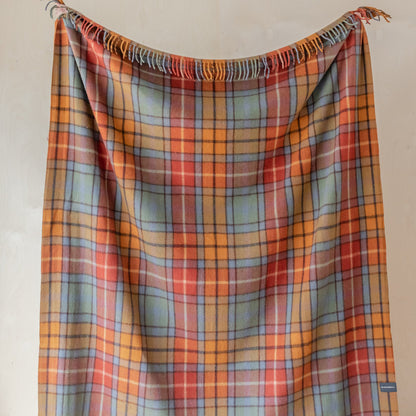 Recycled Wool Buchanan Tartan Plaid Throw Blanket