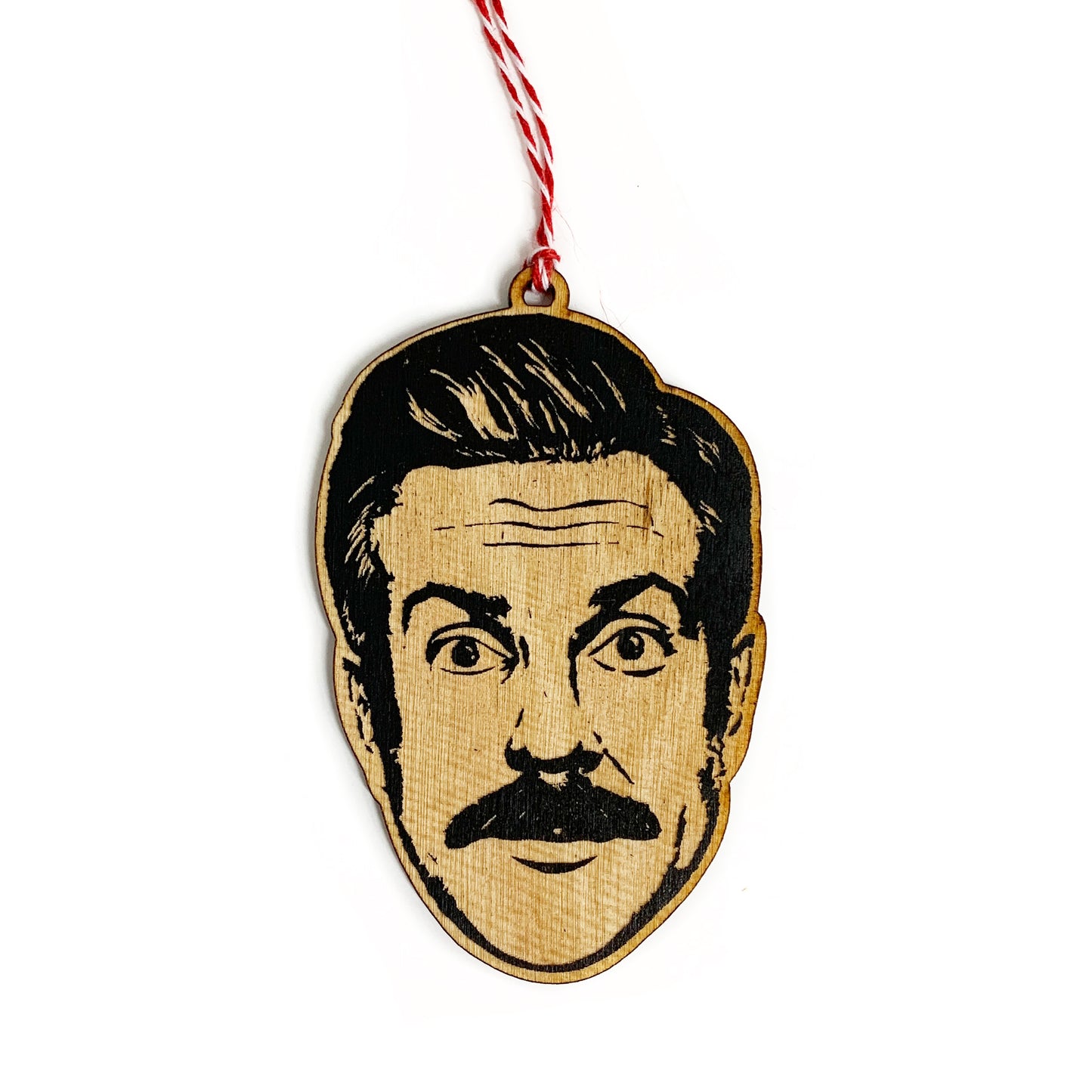 Ted Lasso Lasercut Wood Holiday Ornament