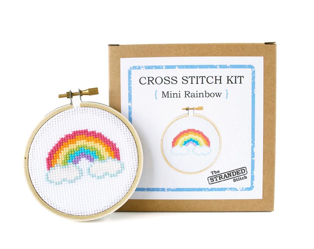 Rainbow 3" Mini Cross Stitch Kit