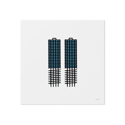 Marina Towers 5" x 5" Mini Print