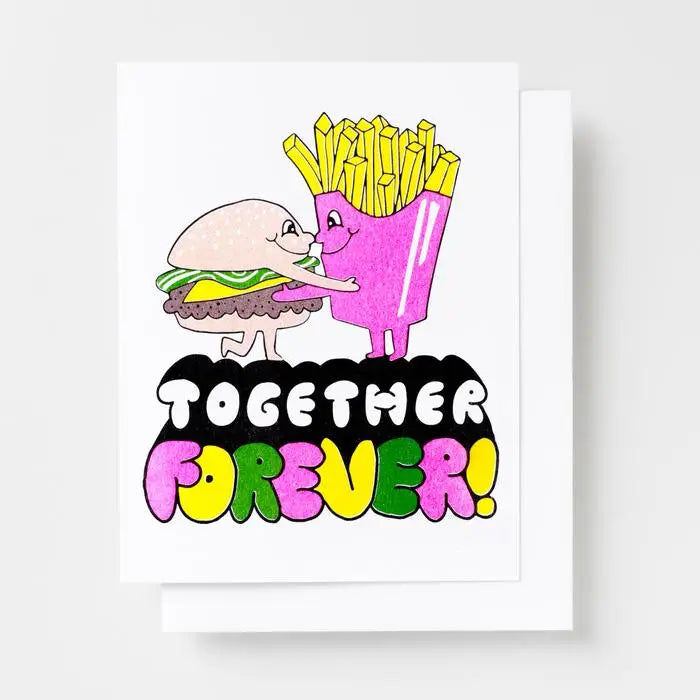 Together Forever Burger & Fries Love Card