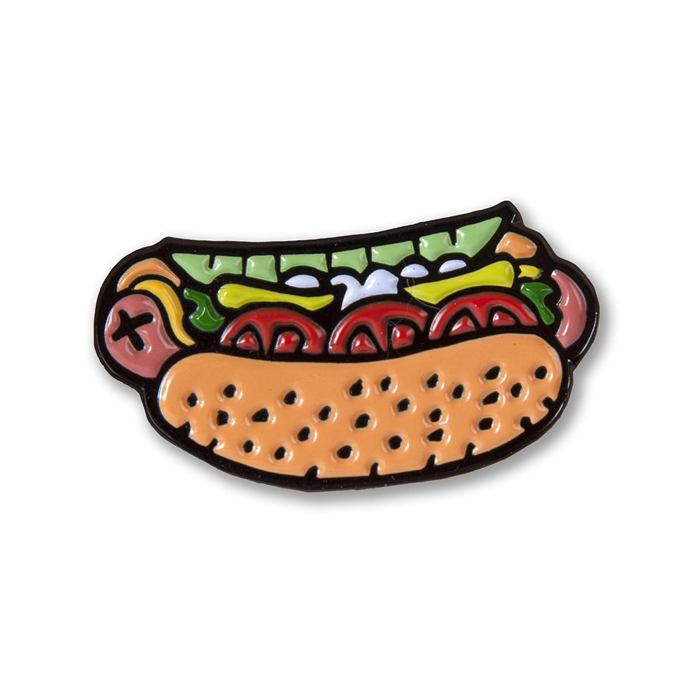 Chicago Style Hot Dog Enamel Pin