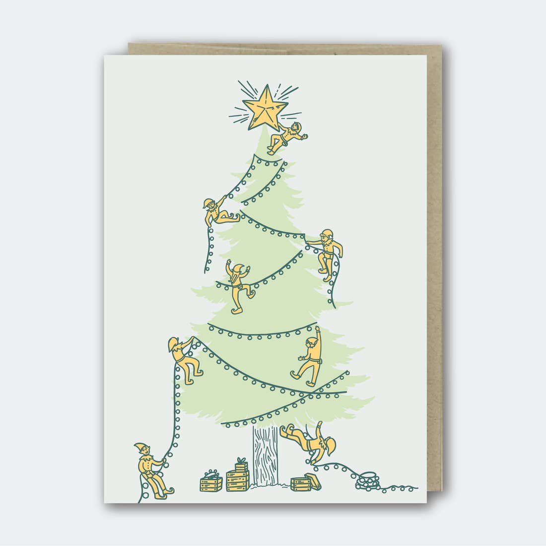 Christmas Tree Climbers Holiday Card