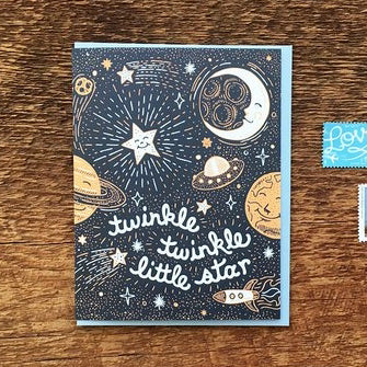 Twinkle Twinkle Little Star New Baby Greeting Card