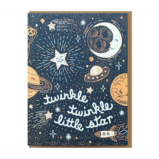 Twinkle Twinkle Little Star New Baby Greeting Card