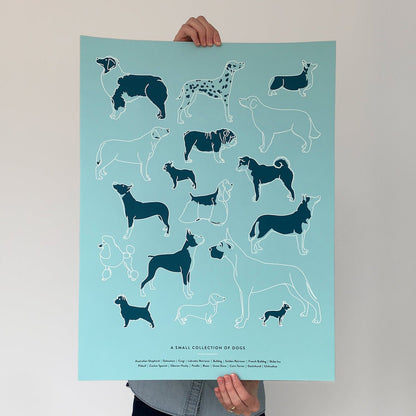 A Small Collection of Dogs 18" x 24" Screenprint