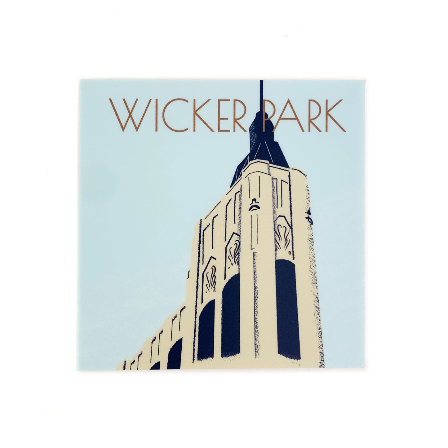 Wicker Park Chicago Robey Hotel 3" Square Sticker