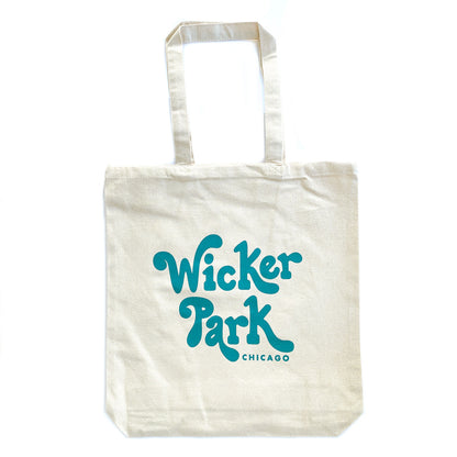 Wicker Park Neighborhood Logo Tote Bag