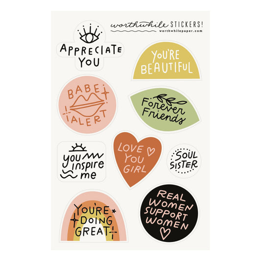 Friendship Gift Sticker Sheet (2 Sheets)