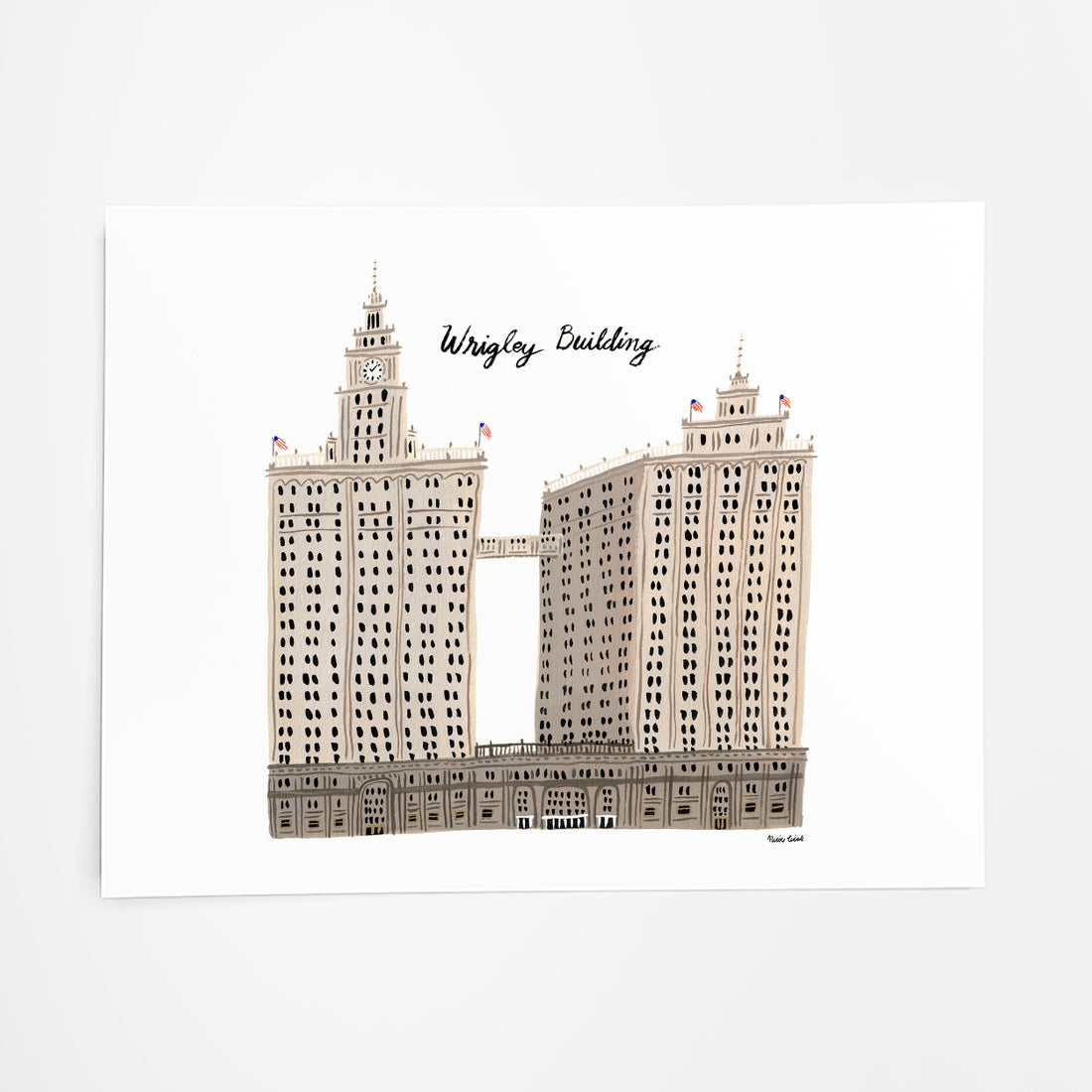 Chicago's Wrigley Building Gicleé 8" x 10" Art Print